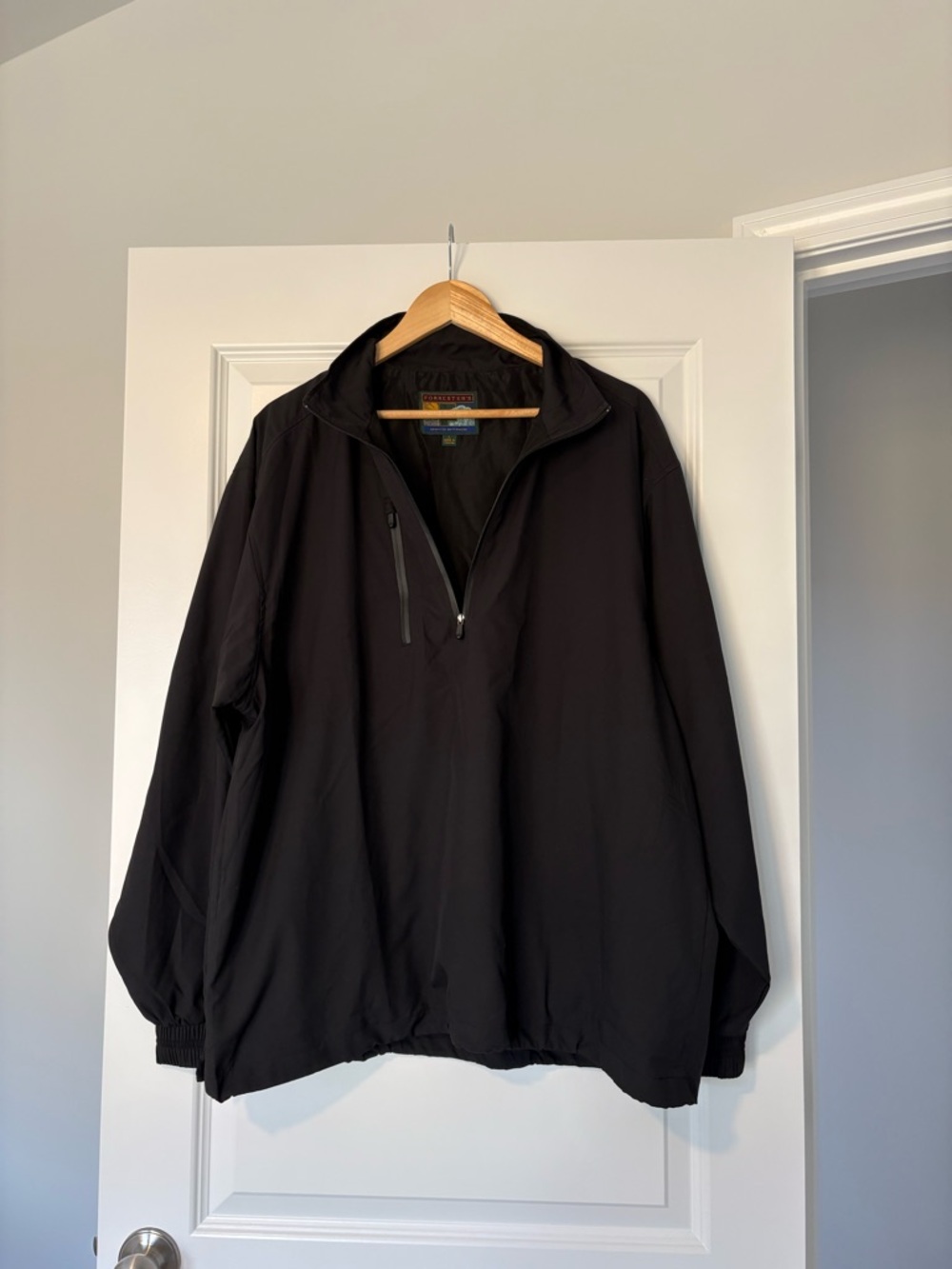 Forrester’s Men's Black Quarter-Zip Windbreaker Jacket Size Large